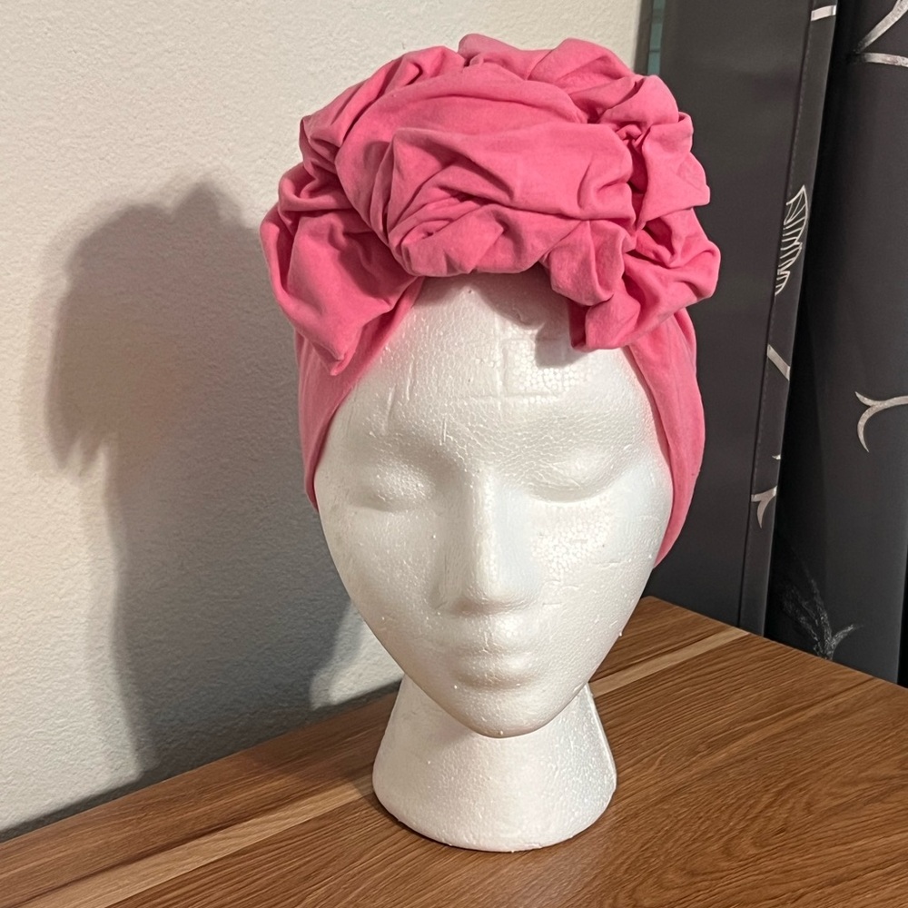Teal Paper Box Pink Headband Turban